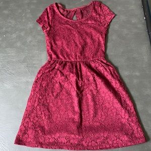 Lace maroon dress